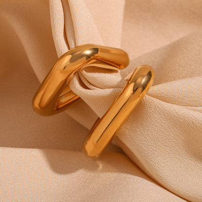 Aureya –  Geometric Hollow Tripod Earrings