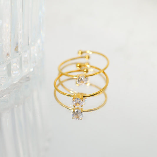 Syra – Micro-Inlaid Crystals Ring